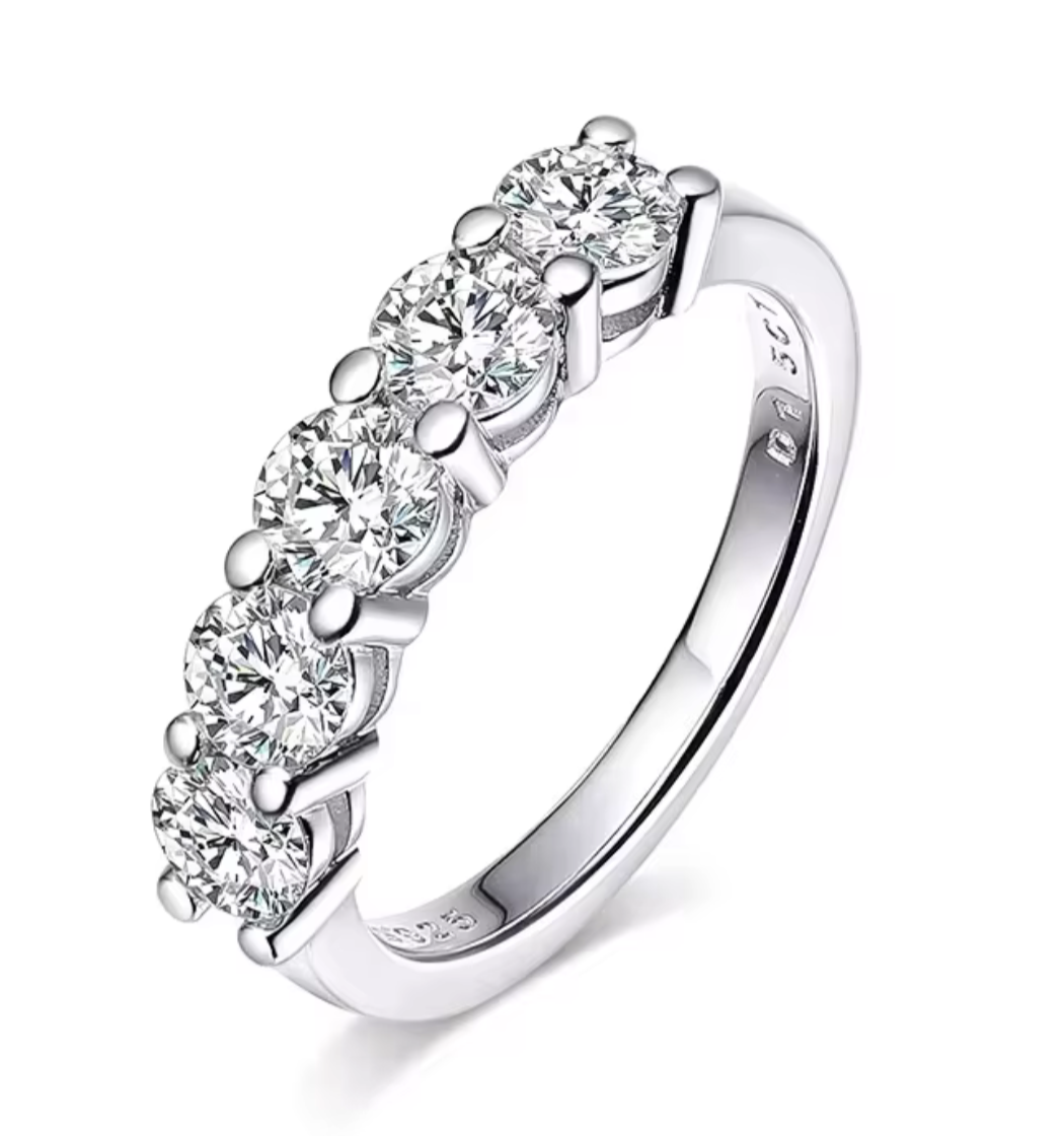 Double Heritage Women's Diamond Ring S925 Sterling Silver