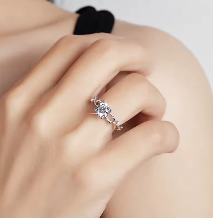The Rose Varn Women's Diamond Ring S925 Sterling Silver