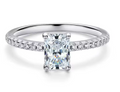 The Radiant Cut Women's Diamond Ring S925 Sterling Silver