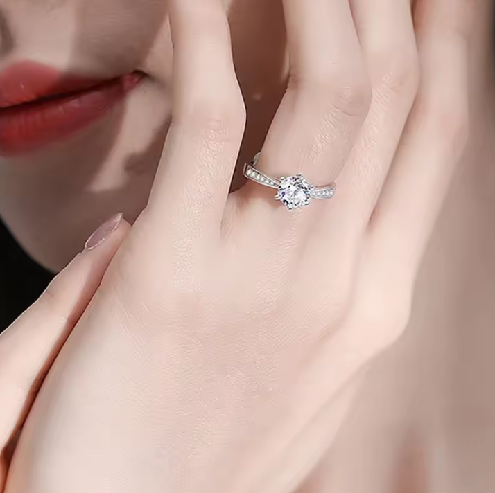 The Grove Flower Cut Women's Diamond Ring S925 Sterling Silver