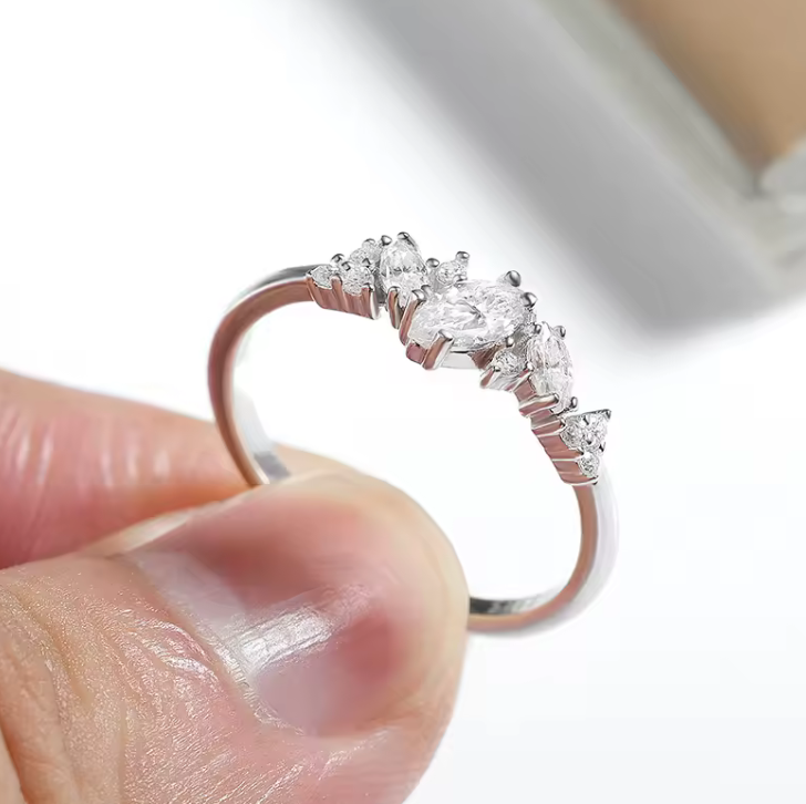 The Sequence Cut Women's Diamond Ring S925 Sterling Silver