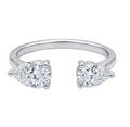 The Two Tier Cut Women's Diamond Ring S925 Sterling Silver
