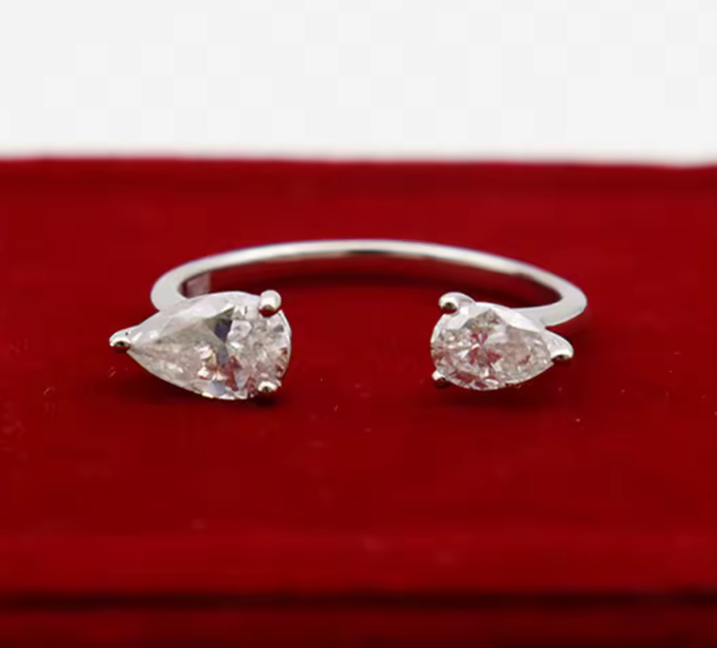 The Two Tier Cut Women's Diamond Ring S925 Sterling Silver