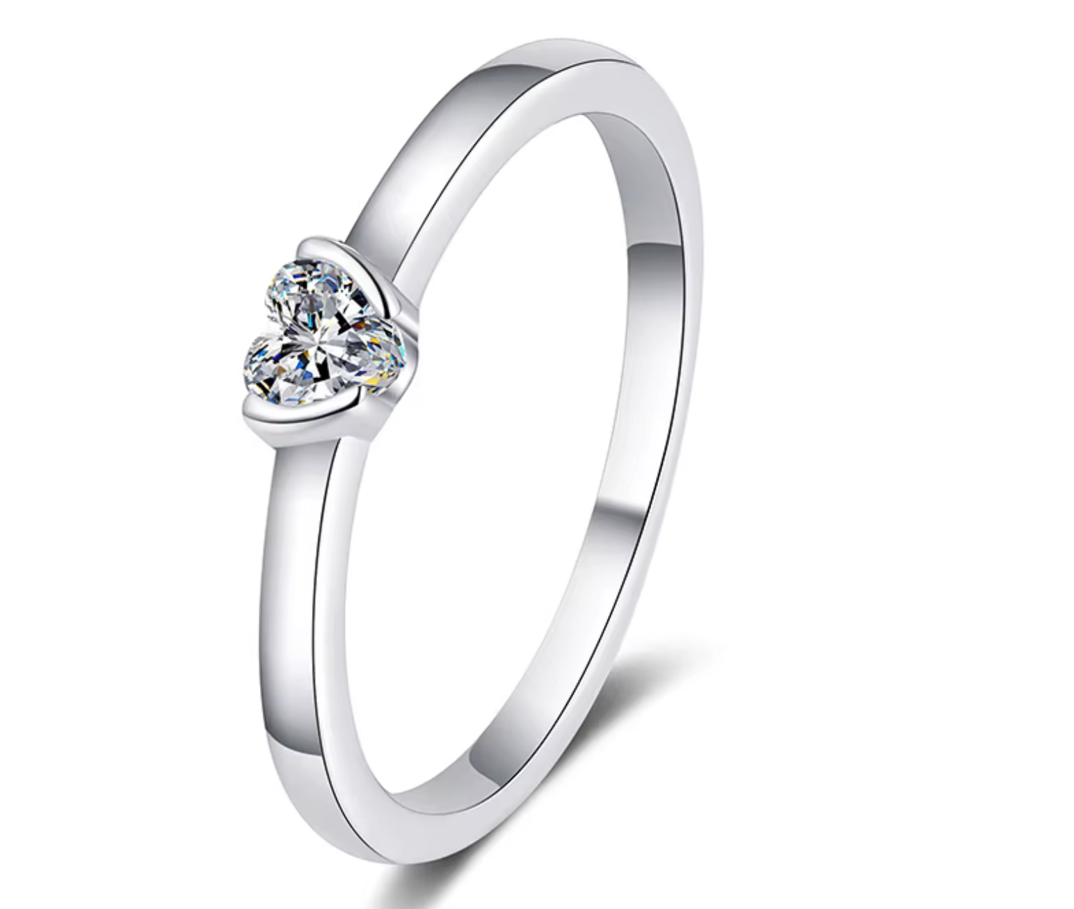 The Heart Cut Women's Diamond Ring S925 Sterling Silver