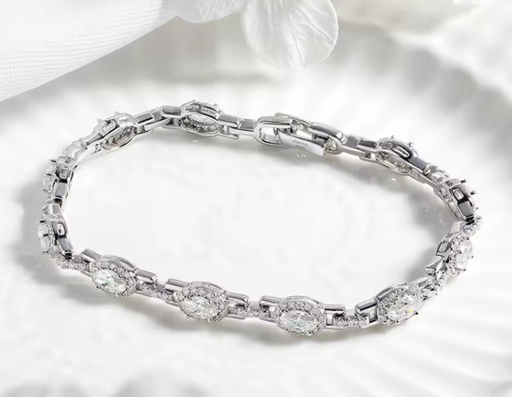 The Bridal Band Women's Lab Diamond Bracelet S925 Sterling Silver