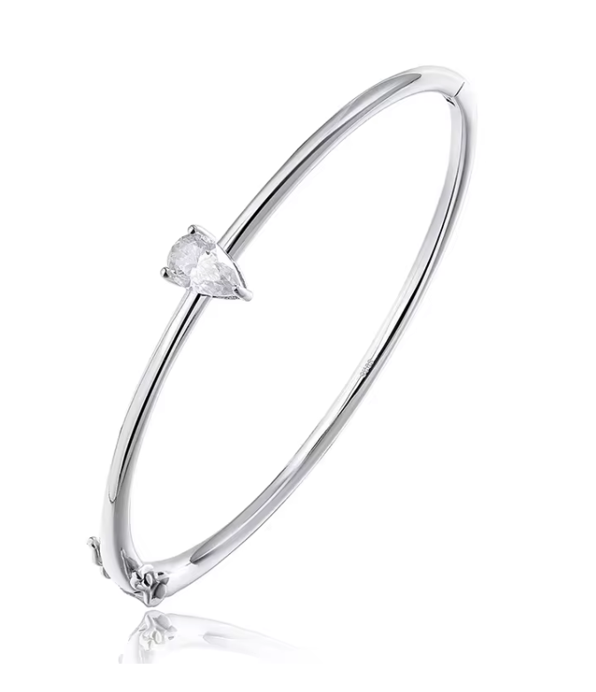The Pearl Cut  Band Women's Lab Diamond Bracelet S925 Sterling Silver