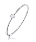 The Pearl Cut  Band Women's Lab Diamond Bracelet S925 Sterling Silver