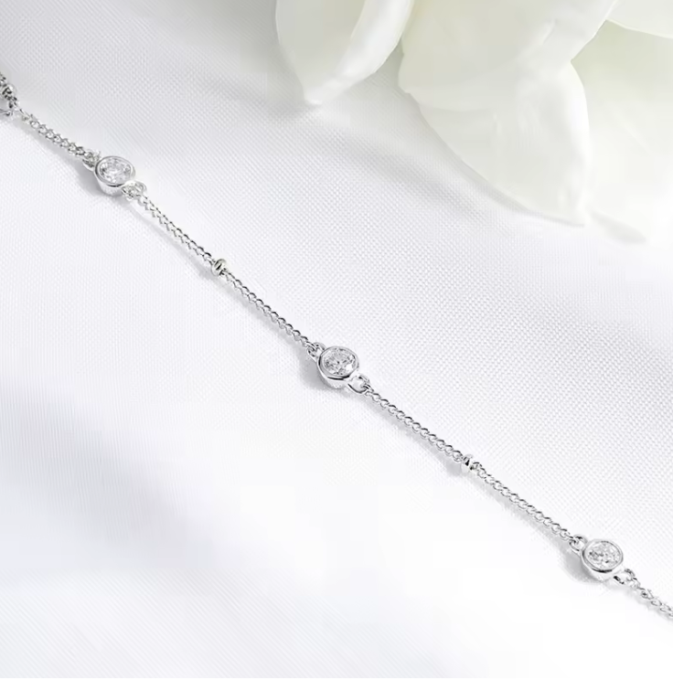 The Bridal Multi Band Women's Lab Diamond Bracelet S925 Sterling Silver