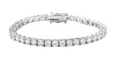 The Clear Tennis Band Women's Lab Diamond Bracelet S925 Sterling Silver
