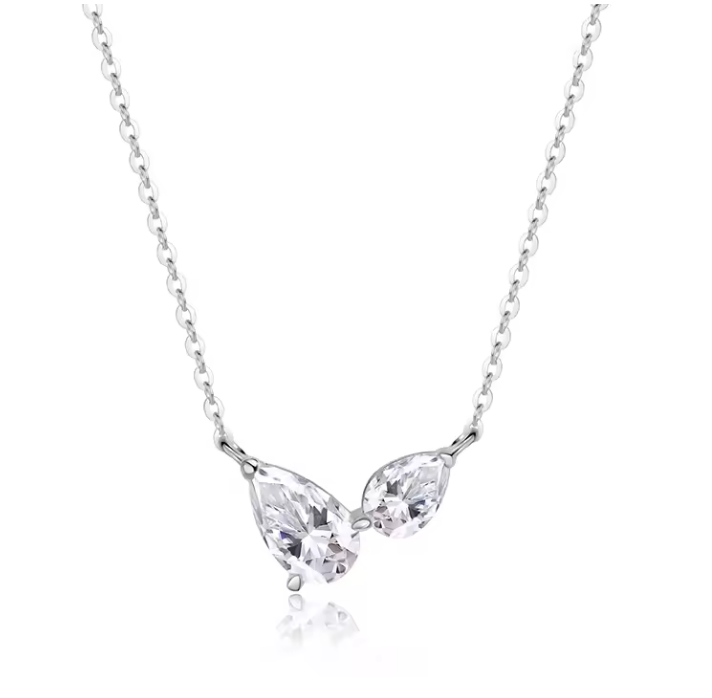 The Pear Necklace Women's Lab Diamond Necklace S925 Sterling Silver