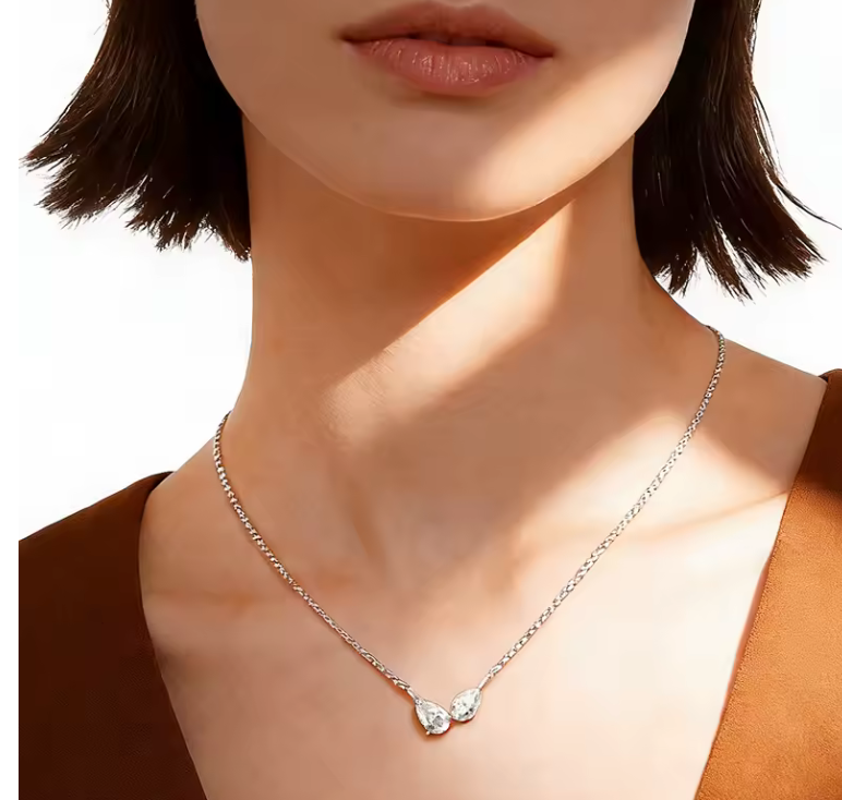 The Pear Necklace Women's Lab Diamond Necklace S925 Sterling Silver