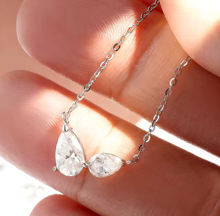 The Pear Necklace Women's Lab Diamond Necklace S925 Sterling Silver