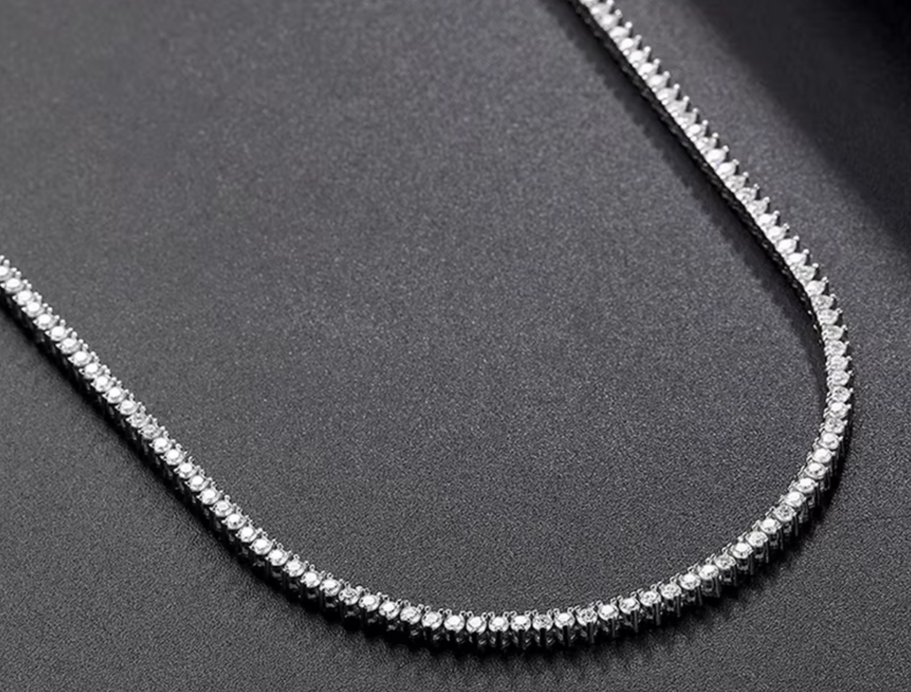 The Tennis Necklace Women's Lab Diamond Necklace S925 Sterling Silver