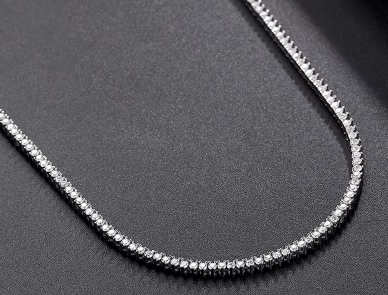 The Tennis Necklace Women's Lab Diamond Necklace S925 Sterling Silver