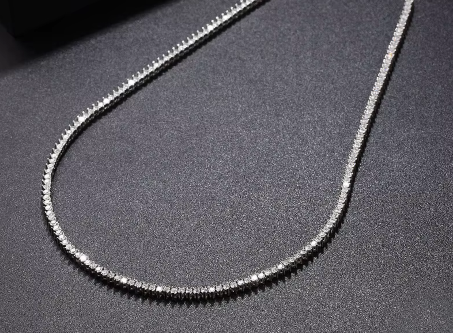 The Tennis Necklace Women's Lab Diamond Necklace S925 Sterling Silver