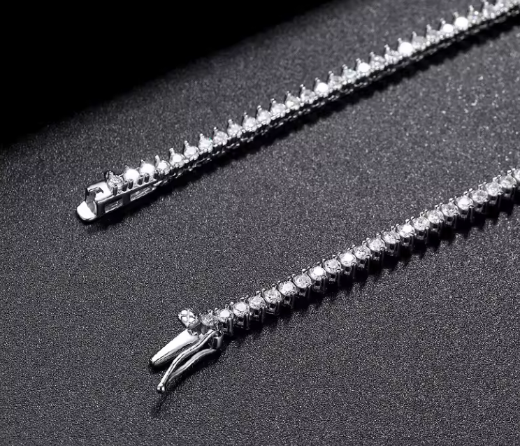 The Tennis Necklace Women's Lab Diamond Necklace S925 Sterling Silver