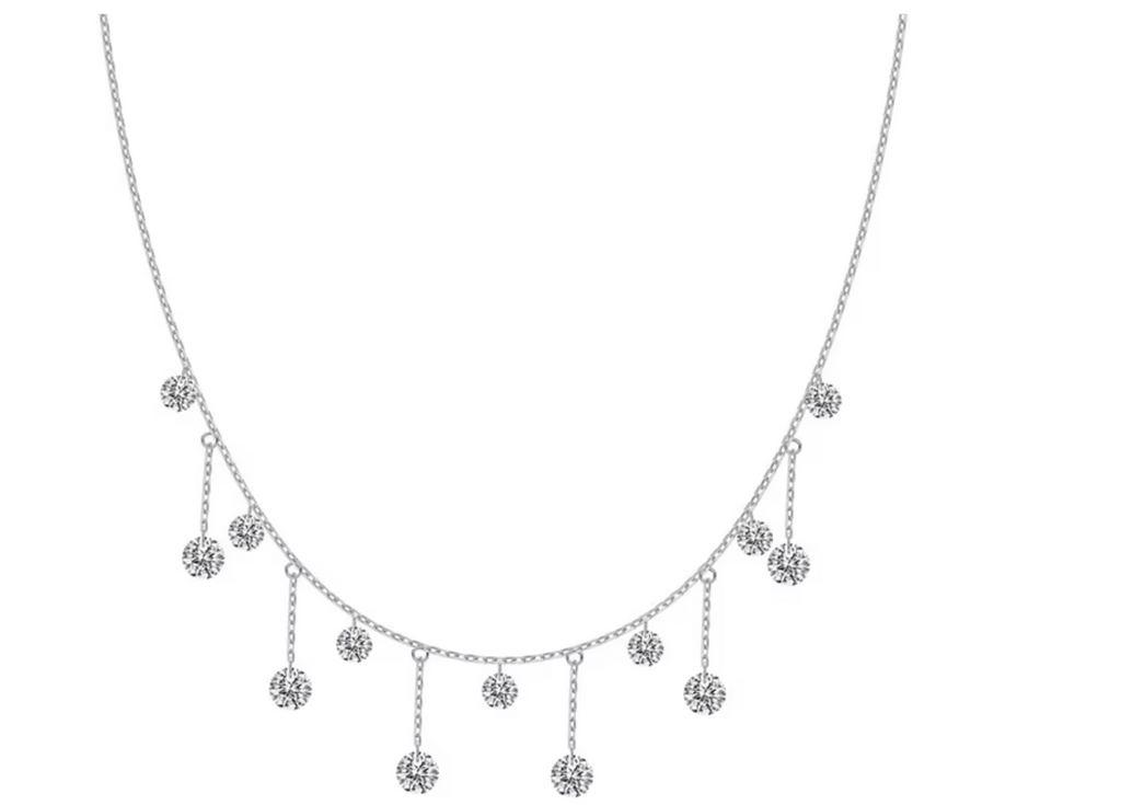 The Stackable Necklace Women's Lab Diamond Necklace S925 Sterling Silver