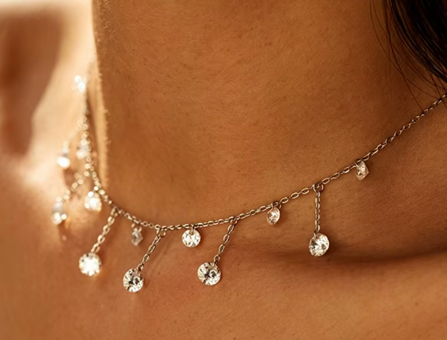 The Stackable Necklace Women's Lab Diamond Necklace S925 Sterling Silver