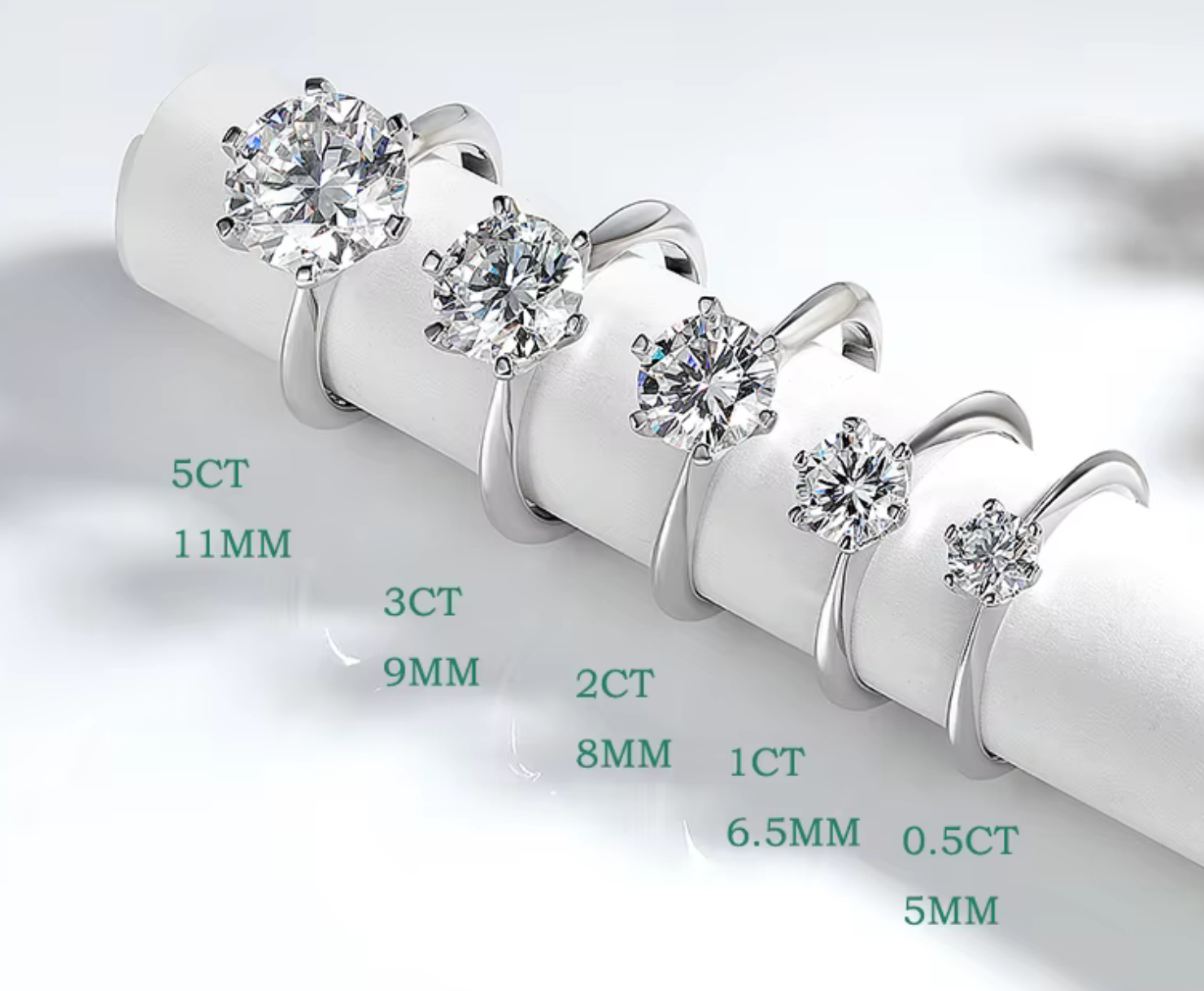 The Flower Cut Women's Diamond Ring S925 Sterling Silver